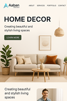Decoración de interiores profesional Diseño de sitios web de comercio electrónico Agencia Web asequible Creación de plataformas elegantes y fáciles de usar