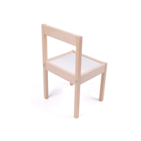 Chaise d'activités pour enfants Montessori moderne en bois blanc, ergonomique, écologique, légère, portable, design sécurisé, bois massif naturel