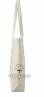 Sacs de courses personnalisables en coton 100% légers et réutilisables, couleur unie, avec longues poignées, design haut de gamme, prix abordable, en promotion