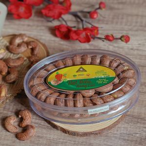 Noix de cajou grillées de qualité supérieure Dong Phu Vietnam W180 en gros et directement de l'usine, boîte cadeau ovale de 400 g avec saveur beurrée et salée - Product Image 1