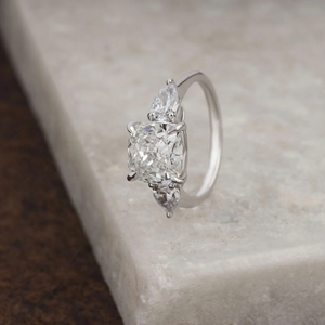 IGI Certified Lab Created Diamond Cut VVS Rose Gold Plated Classic Style Wedding Engagement <b>Ring</b> for Women - Product Image 2