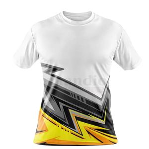 OEM 2024 alta calidad 100% poliéster diseño personalizado niños Fitness Crew camisas sublimación 3D patrón al aire libre ropa de verano - Product Image 1