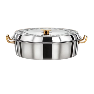 High Quality Stainless Steel <b>Hot</b> <b>Pot</b> Dish Lid Serving Dish 30CM Gas Induction Compatible Dishwasher Safe Home Hotel Wedding - Product Image 6