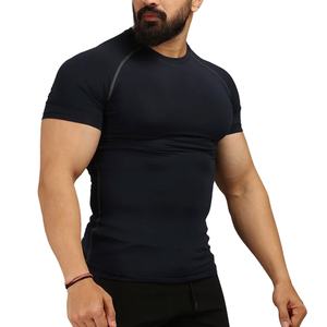 T-shirt de sport pour homme 210 g/m² – Vente chaude, prix usine, personnalisable, matière extensible, idéal pour la gym et la compression - Product Image 1