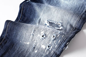 กางเกงยีนส์เดนิมแฟชั่นฤดูใบไม้ผลิ สวมใส่สบาย สไตล์ลำลองสำหรับผู้ชาย กางเกงยีนส์ขาดทรงสลิมสำหรับผู้ชาย ปากีสถาน 2025 บริการ OEM - Product Image 5