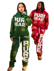 Conjunto Deportivo Informal de Invierno para Hombre, con Capucha, Color Sólido, Logotipo Personalizado, Ropa Deportiva para Gimnasio, Entrenamiento, Running, 100% Algodón - Product Image 1