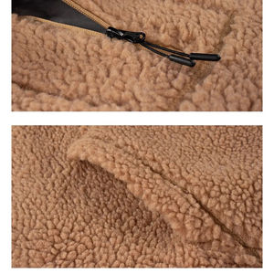 Sudadera con capucha de piel sintética personalizada para hombre, ropa de invierno de peso pesado de Color sólido personalizada de alta calidad para hombre, sudaderas con capucha de piel sintética - Product Image 3