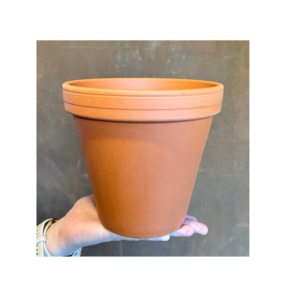 Pots de plantes en terre cuite faits à la main plateau pour jardin/intérieur décor à la maison motif carré fleur/jardin plantes jardinière Pot - Product Image 1