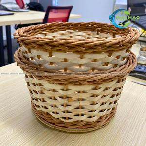 CESTA DE ALMACENAMIENTO DE PAN DE RATÁN Vietnamita Natural Cesta de Mimbre con Base de Madera Ideal para Hoteles y Catering de Eventos - Product Image 2