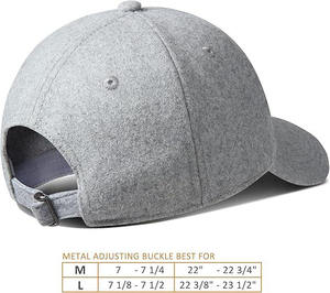Gorra de béisbol de lana con tirantes ajustable para amantes del invierno Unisex, sombrero de papá de Color sólido personalizado con bordado a mano deportivo para hombres y mujeres - Product Image 3