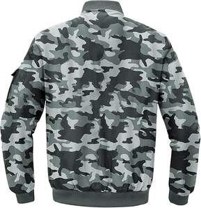 Chaqueta Cortavientos Deportiva Personalizada para Hombre, Talla Grande, Delgada, Larga, Tipo Bomber, con Protección Contra el Viento - Product Image 2