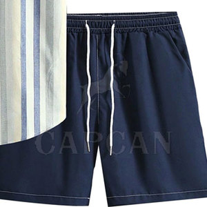 Ensembles imprimés pour hommes de vêtements de marque avec des ensembles de t-shirts deux pièces de Pékin personnalisés pour l'été fabriqués au Pakistan - Product Image 3