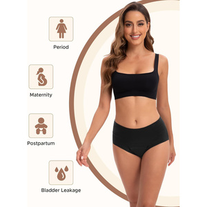 Culottes sexy pour femmes en coton et élasthanne respirant, confortables, à taille mi-haute, séchage rapide, écologiques, couleur unie, brodées - Product Image 4