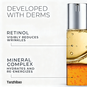 เซรั่มบำรุงผิวหน้า OEM ลดเลือนริ้วรอยลึกด้วยเรตินอลและแอสคอร์บิก แอซิด ช่วยลดเลือนริ้วรอย จุดด่างดำ และรอยแผลเป็นจากสิว - Product Image 4