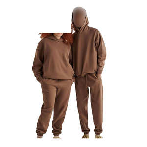 men's Cotton <b>Sweat</b> <b>Set</b> Fleece Loungewear Winter Tracksuit Outfit Relaxed Matching <b>Set</b> Oversized Pullover Tracksuit - Product Image 4