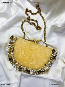 A tiempo entrega alta en moda noche resina epoxi caja bolso de mano hecho a mano Funky acrílico hermoso para elegante monedero de diseñador - Product Image 3