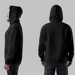 Black Color High Quality Export Oriented Black <b>Hoodie</b> Cheap Wholesale Plain Black <b>Hoodie</b> Bulk Manufacturer From Bangladesh - Product Image 6