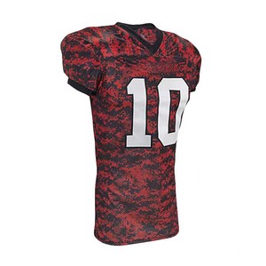 Ensemble Maillot et Short de Football Américain Personnalisé Coupe Boxy Surdimensionnée Recadrée en Maille Sublimation Respirant de Grande Taille - Product Image 1