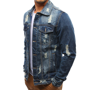Veste denim brodée avec impression personnalisée OEM Poids léger extensible Grande taille à la mode Prix usine Fait sur commande Propre logo - Product Image 1