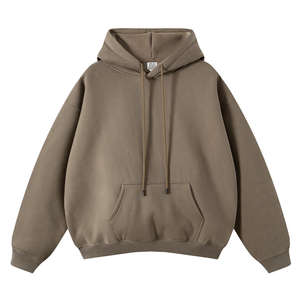 Sudadera con Capucha de Invierno, Gruesa, con Hombros Caídos, de Felpa, Color Sólido, para Hombre, Lisa, con Logotipo Personalizado, Corte Regular, 100% Algodón - Product Image 3