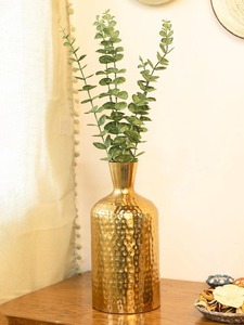 Hammered Design <b>Metal</b> Flower Vases With Antique Gold Polished For Home Decor Table Decor Luxury Home Decorations Supplies - Product Image 3
