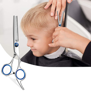 Kit de ciseaux à effiler professionnels en acier inoxydable pour la coupe de cheveux, pour usage par les barbiers - Product Image 5