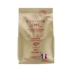 Chicchi di Caffè Americano per Amatori 1kg (35,27 oz) - 100% Arabica Tostatura Scura - Caffè in Grani Interi - Certificato IFS - Sapore Intenso e Ricco - Product Image 1