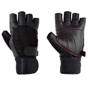 Guantes de Gimnasio Unisex de Cuero para Levantamiento de Pesas, Medios Dedos, para Entrenamiento - Product Image 2