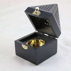 Indian Wooden <b>Incense</b> <b>Burner</b> Bakhoor Jar White Pyramid Shape <b>Cone</b> <b>Burner</b> From Tradnary Pvt Ltd - Product Image 4