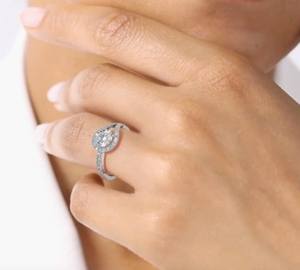 10k jaune Rose blanc or laboratoire cultivé diamant mariage et bague de fiançailles pierre taillée ronde pour les cadeaux et les fêtes plaquées or - Product Image 5