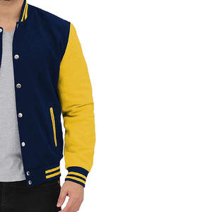 Veste de baseball universitaire de style unique, grande taille, pour hommes, avec patchs vierges et collage brodé en 3D - Product Image 4