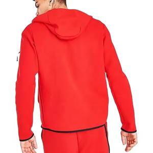 เสื้อฮู้ดแบบสวมหัวของผู้ชายเสื้อฮู้ดลำลองดีไซน์ใหม่ระบายอากาศโลโก้ที่กำหนดเองขายส่ง - Product Image 2