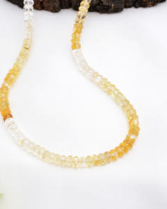 Perles facettées en citrine ombrée, 1 brin, pierre précieuse naturelle, pierre précieuse pour la fabrication de bijoux fins - Product Image 2