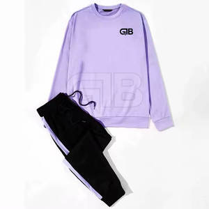 Costumes de survêtement pour hommes de haute qualité Top vente 100% coton ensembles Durable léger et respirant pour la saison d'automne Style solide - Product Image 2