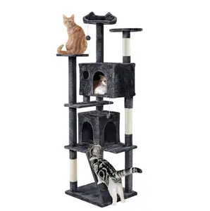 THPCT-0040 Vietnam Supplier Cat Tower for Indoor Cat Safety Furniture Center Play Housing for Cat