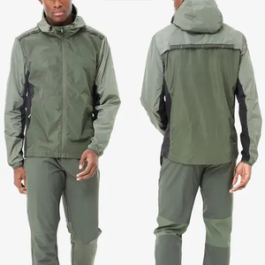 Vestes coupe-vent à col montant pour hommes, coupe-vent et imperméable à l'eau avec logo imprimé - Product Image 1