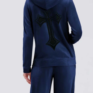 High Quality All Size <b>Velvet</b> Velour Tracksuit Women 2 Piece Winter Zip up Crop <b>Hoodie</b> Female Sweatshirt Sweatpants Set for Girls - Product Image 3