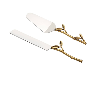 Ensembles de serveur de couteaux à gâteaux en acier inoxydable avec vernis naturel pour les utilisations de restaurant Fabrication d'ensembles de couverts en Inde - Product Image 6