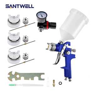 Gravity Feed <b>Spray</b> Gun Set HVLP Pneumatic <b>Paint</b> Sprayer 600ml Aluminium <b>Spray</b> Gun <b>for</b> <b>Car</b> Painting - Product Image 1