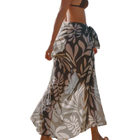 Sarong de plage hawaïen personnalisé pour femmes adultes, adapté à la maternité, à carreaux géométriques, en soie, vêtements de bain, vêtements de sport, paréos