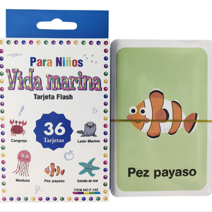 Cartes flash d'apprentissage de l'espagnol pour enfants - Jeu de cartes éducatives cognitives - Product Image 5