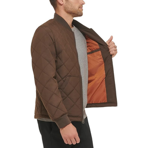 Chaquetas de bombardero ligeras marrones de alta calidad OEM ODM Chaquetas de bombardero de diseño personalizadas a prueba de viento - Product Image 4