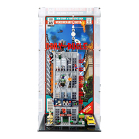 Vitrine personnalisée L ego à collectionner en acrylique, boîte de protection à deux niveaux, base noire, en plexiglas sans poussière, modèle de construction de clairons quotidiens
