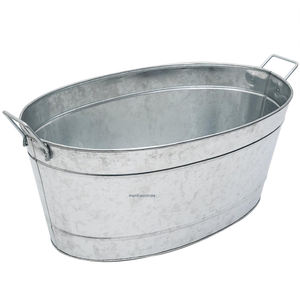 Galvanized Iron <b>Ice</b> <b>Bucket</b> Durable Metal Custom Size And Finished For Bar Accessories Wine Cooler Oval Shape Wedding Home Deco - Product Image 4