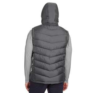 Gilet d'hiver pour homme 100% polyester personnalisé avec logo brodé, rembourrage matelassé et veste sans manches chaude, personnalisable avec étiquette - Product Image 6