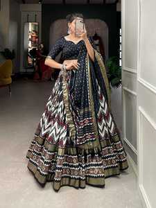 ผ้าพิมพ์ลาย dola Silk patola จากนักออกแบบล่าสุดเสื้อผ้าอินเดียและปากีสถาน - Product Image 3