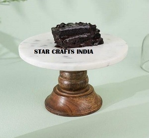 2024 usine en gros nordique résine bois décorations de gâteau assiette hôtel écologique résine gâteau support utiliser mariage et anniversaire - Product Image 6