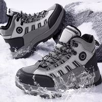 Botas Calefactables Eléctricas para Hombre y Mujer, Zapatos con Púas de Acero para Nieve, Batería Recargable de 8-12 Horas
