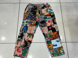 Patchwork Cotton Patchwork <b>Drawstring</b> Clothing, Unique Pants, Boho Design Free Spirit Style, Men's Women's Hippie Pant <b>Trouser</b> - Product Image 3