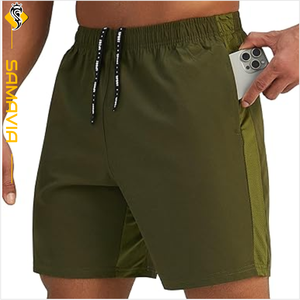Bermuda personnalisé pour hommes, short de course respirant à séchage rapide, vêtements de sport d'entraînement avec poches - Product Image 1